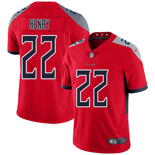 Tennessee Titans Limited Red Men Derrick Henry Jersey NFL Football 22 Inverted Legend
